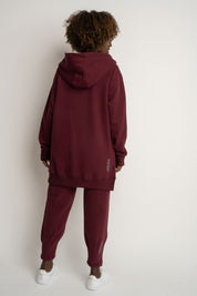 OVERSIZED BURGUNDY HOODIE - ESMERALDA