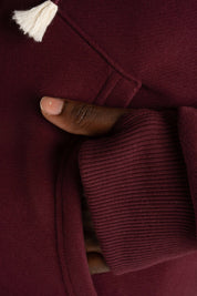 Burgundy Zip-Up Hoodie - ZANZIBAR