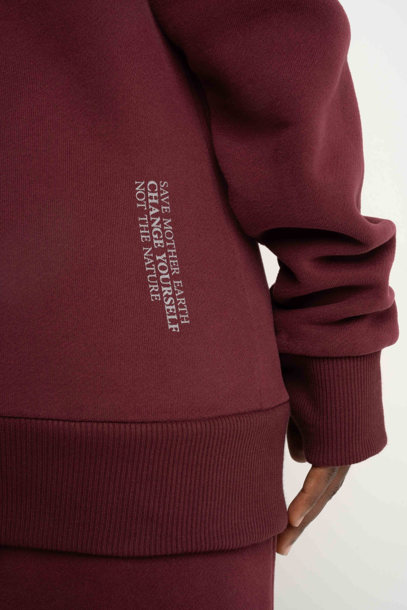Burgundy Zip-Up Hoodie - ZANZIBAR
