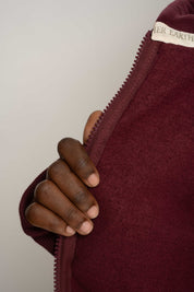 Burgundy Zip-Up Hoodie - ZANZIBAR