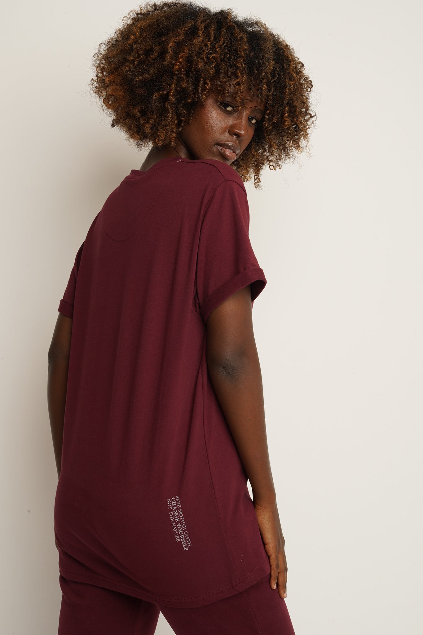 Women's Burgundy T-SHIRT - MORAINE