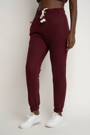 Burgundy baggy sweatpants - KARPATOS