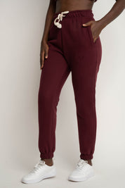 Burgundy baggy sweatpants - KARPATOS