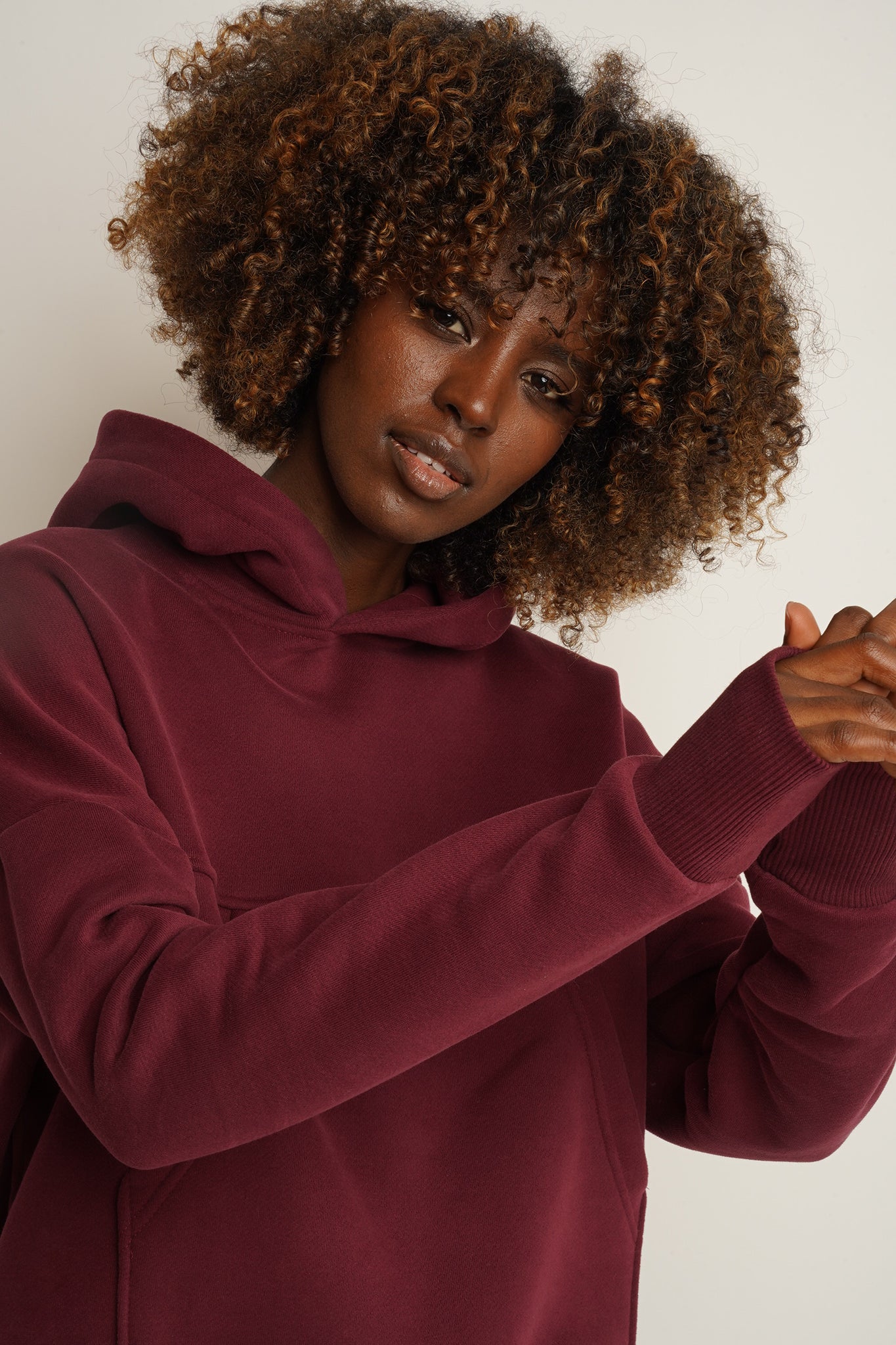Burgundy hoodie - MURIA