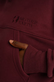 Burgundy hoodie - MURIA