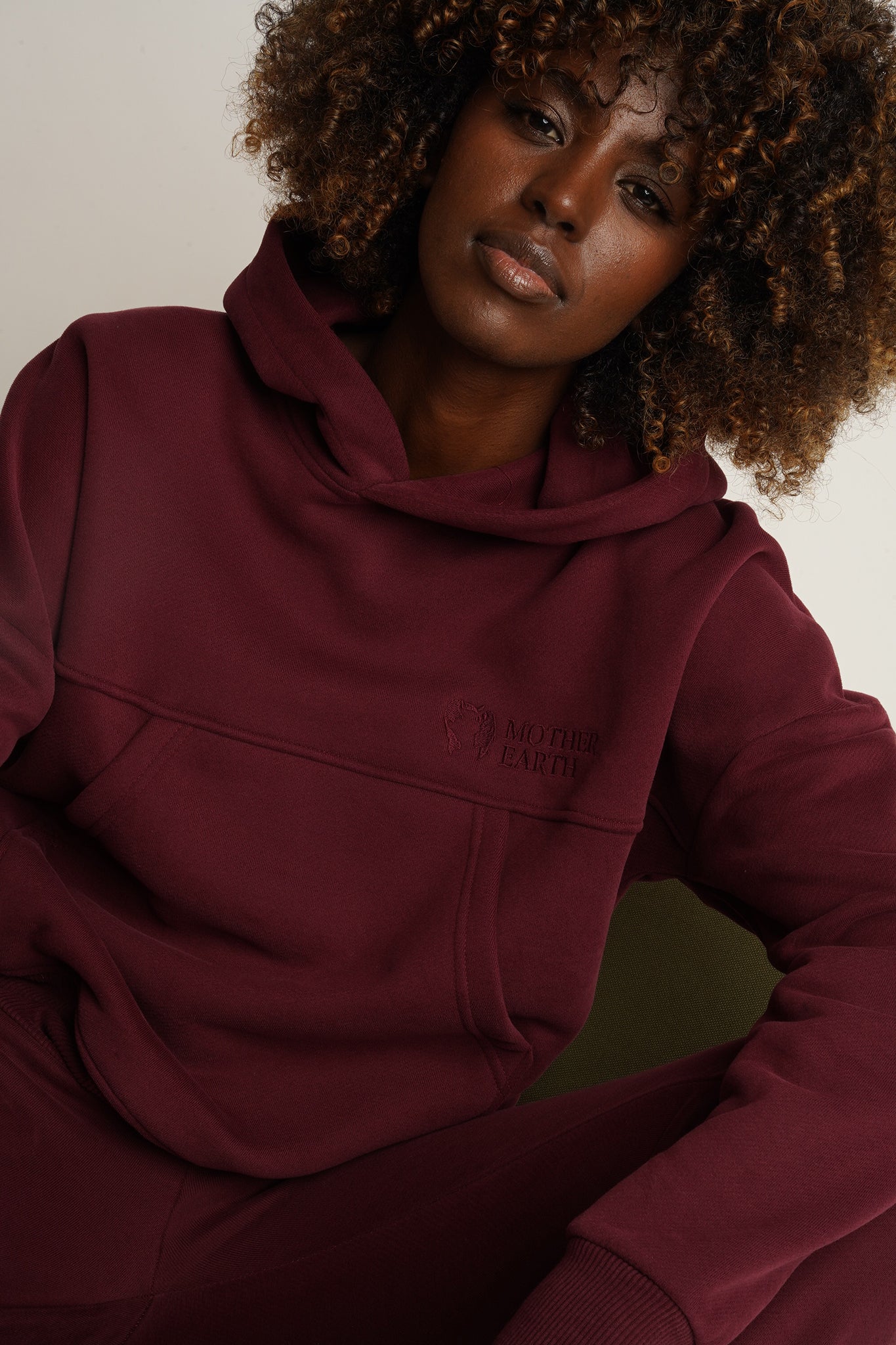 Burgundy hoodie - MURIA