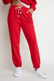 REGULAR FIT RED SWEATPANTS - MILOS