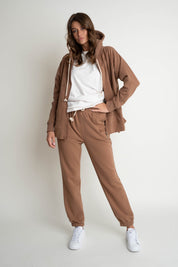 REGULAR FIT BROWN SWEATPANTS - MILOS