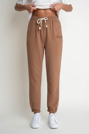REGULAR FIT BROWN SWEATPANTS - MILOS