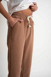 REGULAR FIT BROWN SWEATPANTS - MILOS