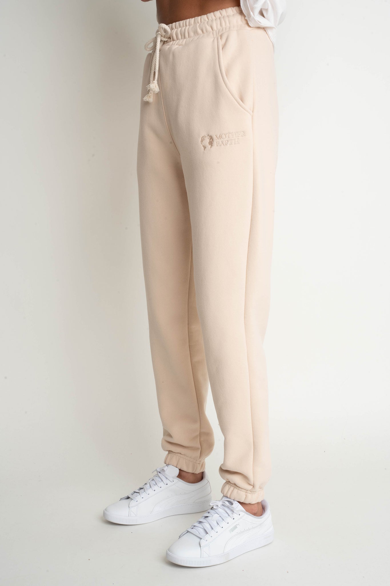 REGULAR FIT LIGHT BEIGE SWEATPANTS - MILOS