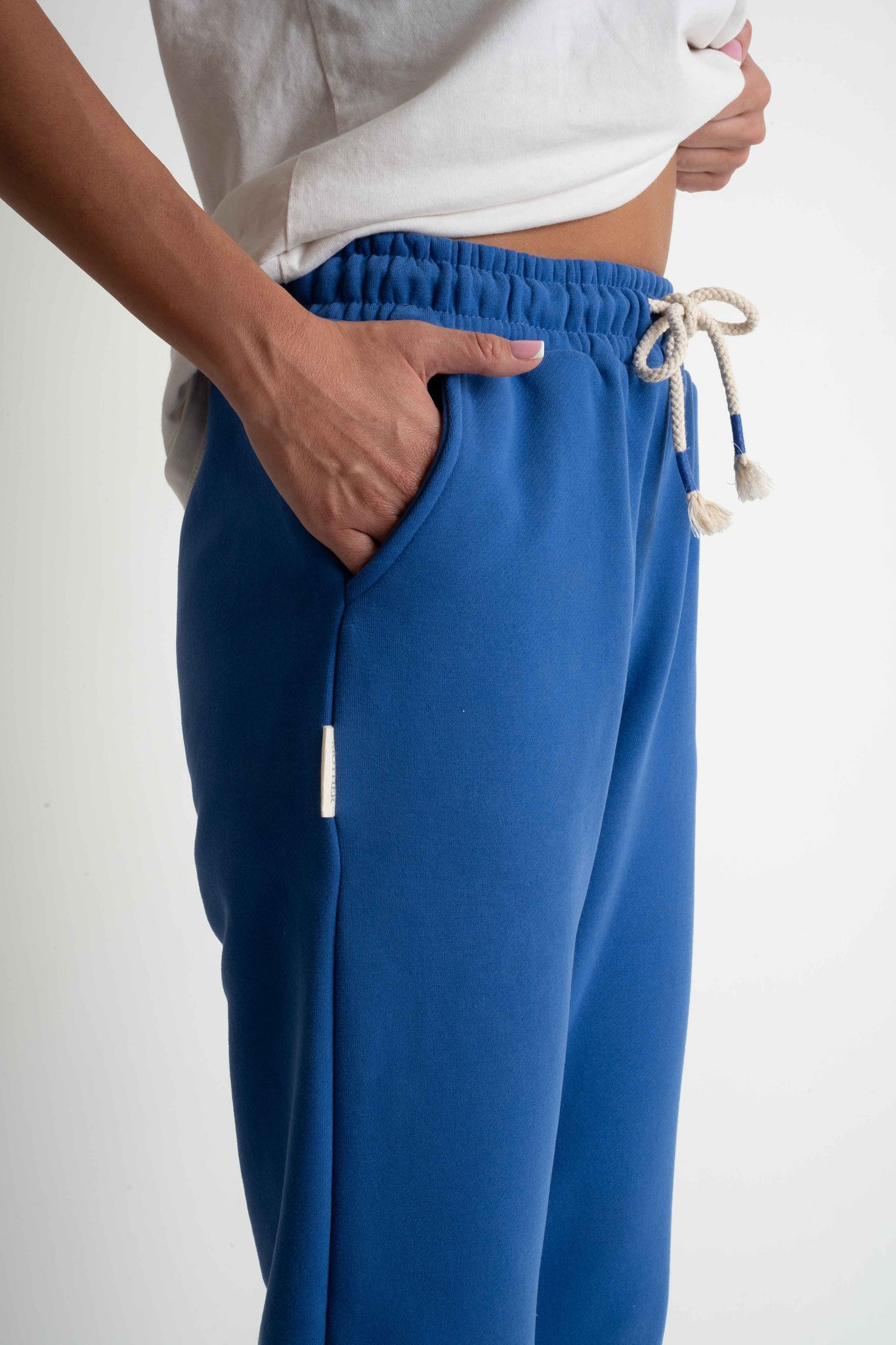 JOGGER TROUSERS, CORNFLOWER BLUE - BEGERA