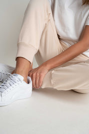 LIGHT BEIGE JOGGER TROUSERS - BEGERA