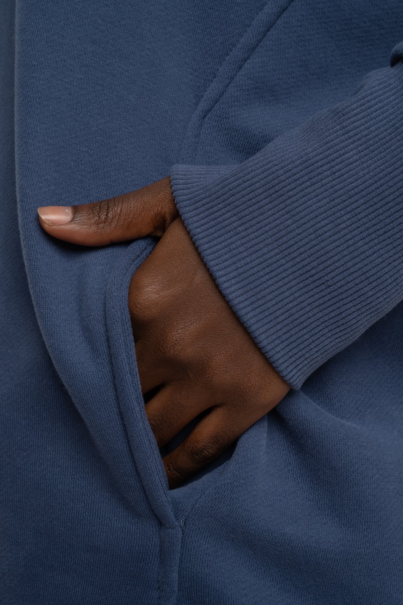 OVERSIZE HOODED SWEATSHIRT NAVY BLUE - EGERIA