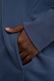 OVERSIZE HOODED SWEATSHIRT NAVY BLUE - EGERIA