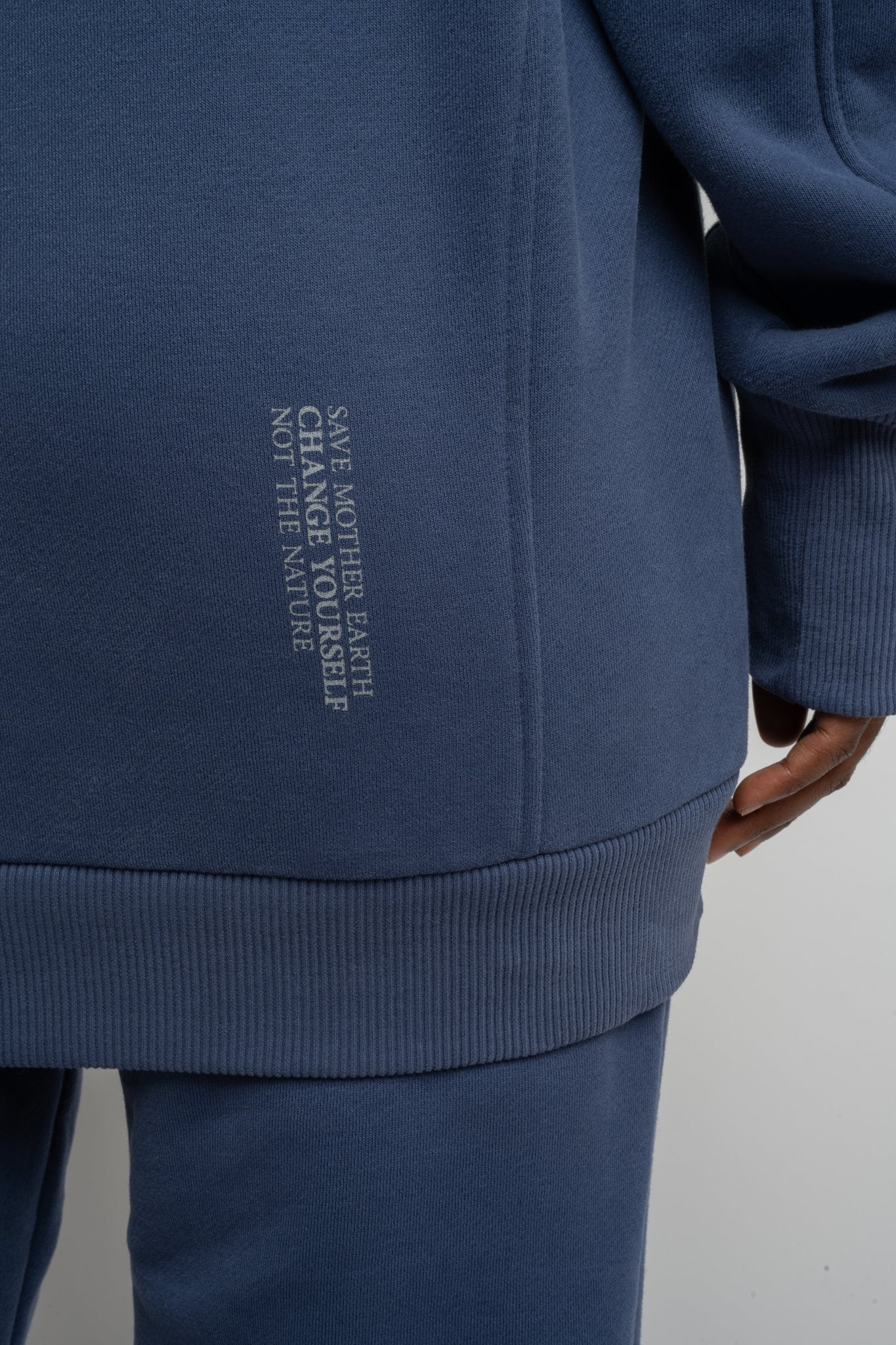 OVERSIZE HOODED SWEATSHIRT NAVY BLUE - EGERIA