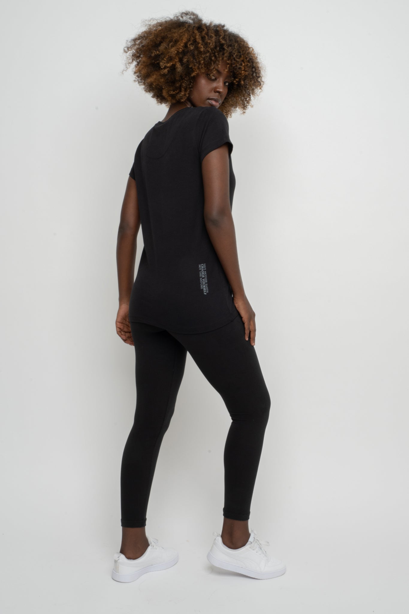 BLACK COTTON LEGGINGS - LOUIZIANA
