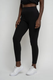 BLACK COTTON LEGGINGS - LOUIZIANA