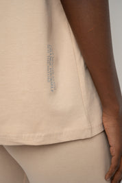 T-SHIRT DAMSKI BEŻOWY - OYSTER
