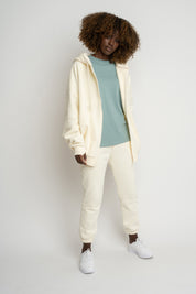 ECRU ZIPPER HOODIE - NIKO