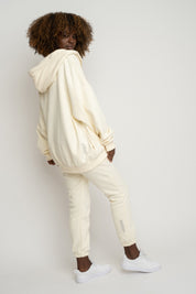 ECRU ZIPPER HOODIE - NIKO