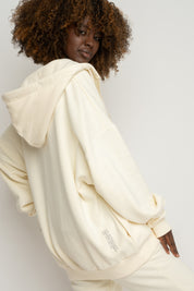 ECRU ZIPPER HOODIE - NIKO