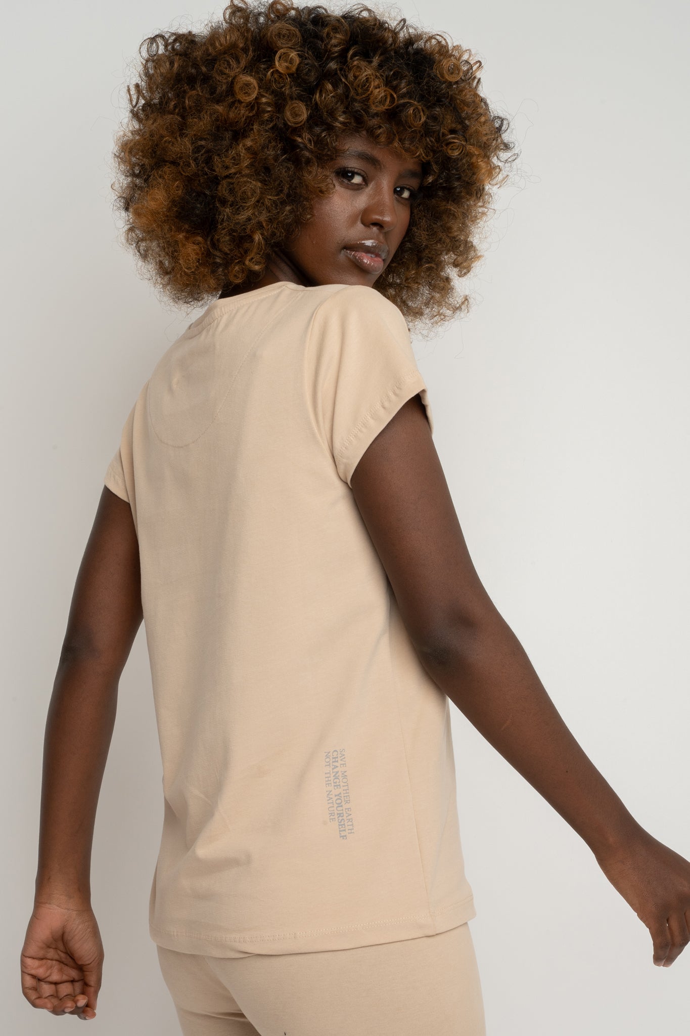 WOMEN'S BEIGE T-SHIRT - PETIT