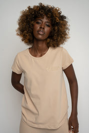 WOMEN'S BEIGE T-SHIRT - PETIT