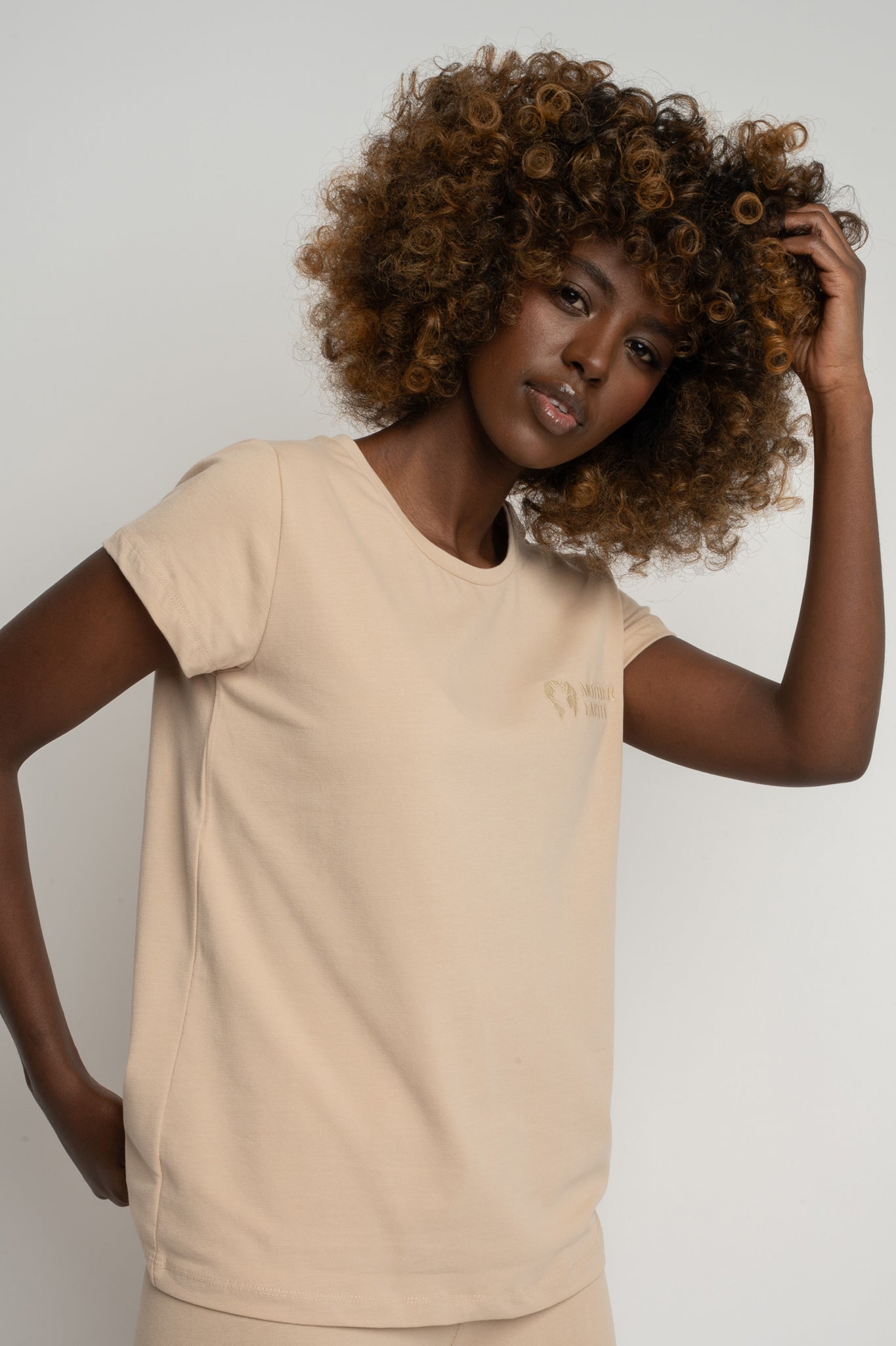 WOMEN'S BEIGE T-SHIRT - PETIT