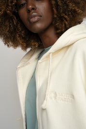 ECRU ZIPPER HOODIE - NIKO