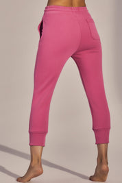 7/8 LENGTH FITTED PINK SWEATPANTS - FIDŹI