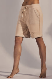BOYFRIEND BEIGE TRACKSUIT SHORTS - GREENLAND