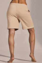 BOYFRIEND BEIGE TRACKSUIT SHORTS - GREENLAND