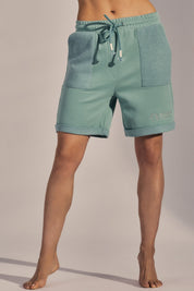 BOYFRIEND TURQUOISE TRACK SHORTS - GREENLAND