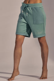 BOYFRIEND TURQUOISE TRACK SHORTS - GREENLAND