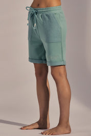 BOYFRIEND TURQUOISE TRACK SHORTS - GREENLAND