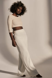 SHORT BLOUSE WITH OPEN BACK LIGHT BEIGE - HENRIETTA