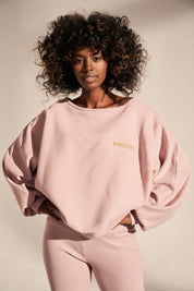BLUZA OVERSIZE JASNORÓŻOWA - KORFU