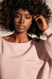BLUZA OVERSIZE JASNORÓŻOWA - KORFU