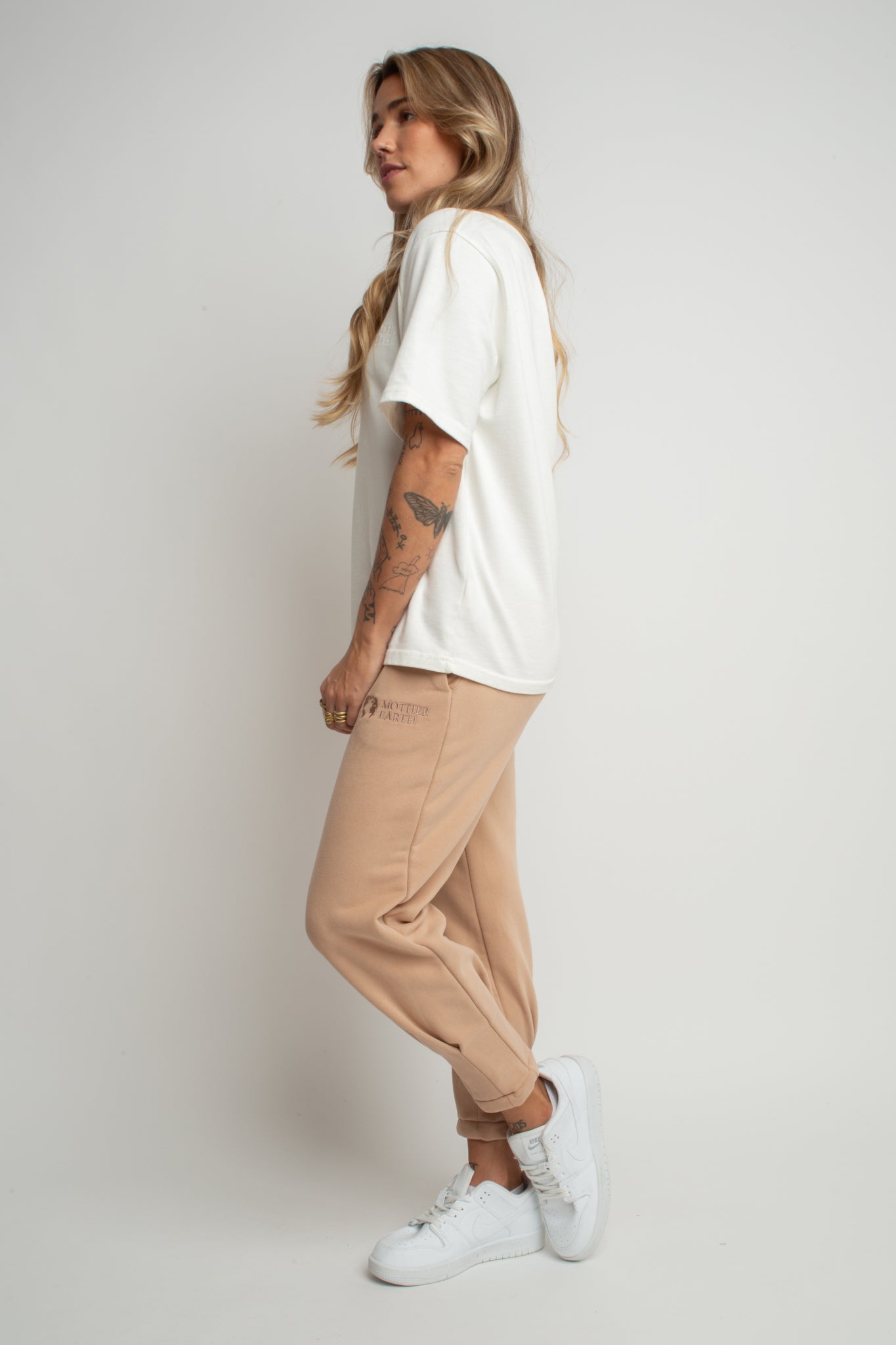 BROWN TAPERED SWEATPANTS - ANACAPA