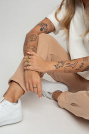 BROWN TAPERED SWEATPANTS - ANACAPA