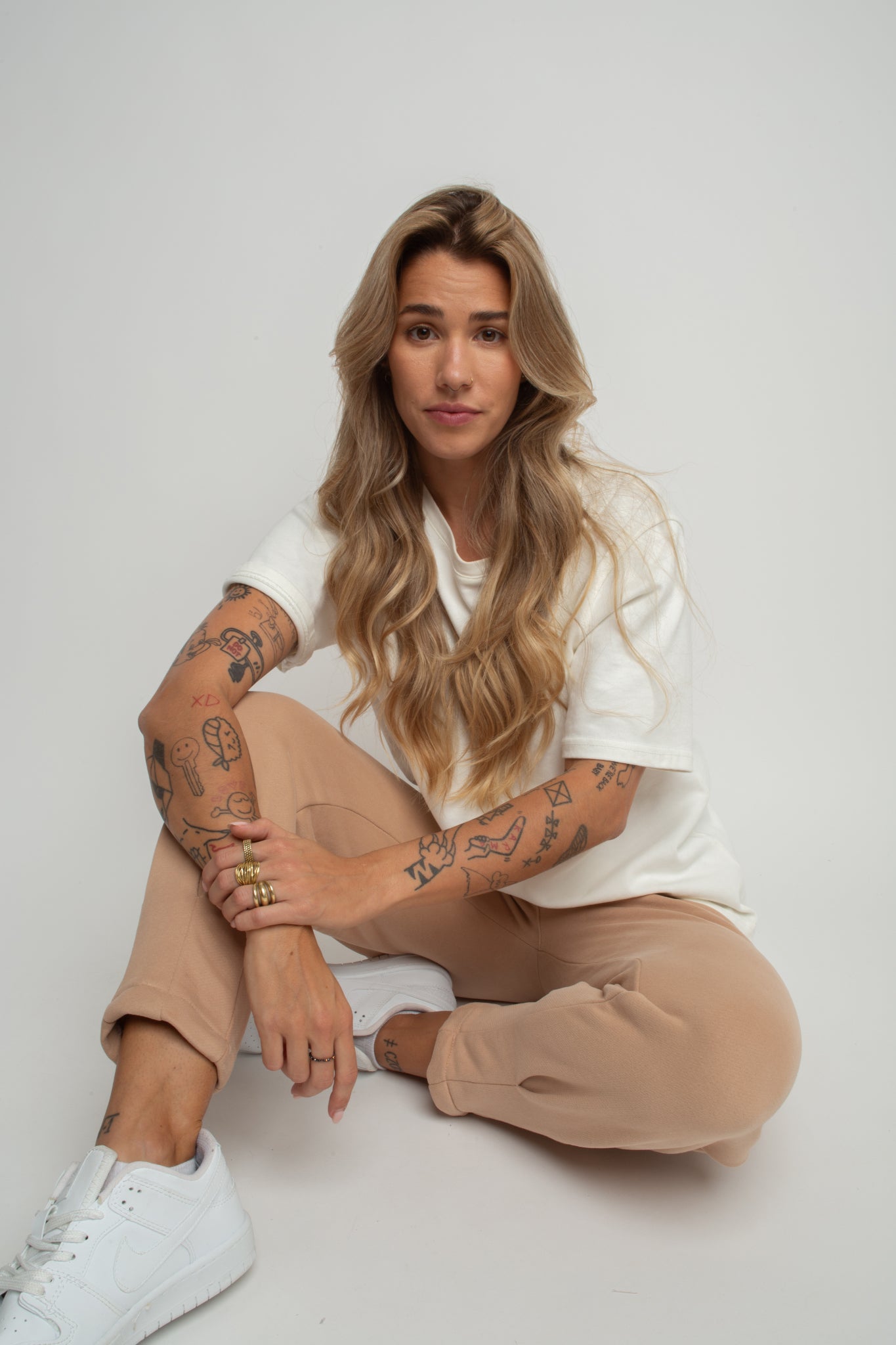 BROWN TAPERED SWEATPANTS - ANACAPA