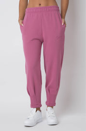 FUCHSIA TAPERED LEGS SWEATPANTS - ANACAPA