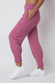 FUCHSIA TAPERED LEGS SWEATPANTS - ANACAPA