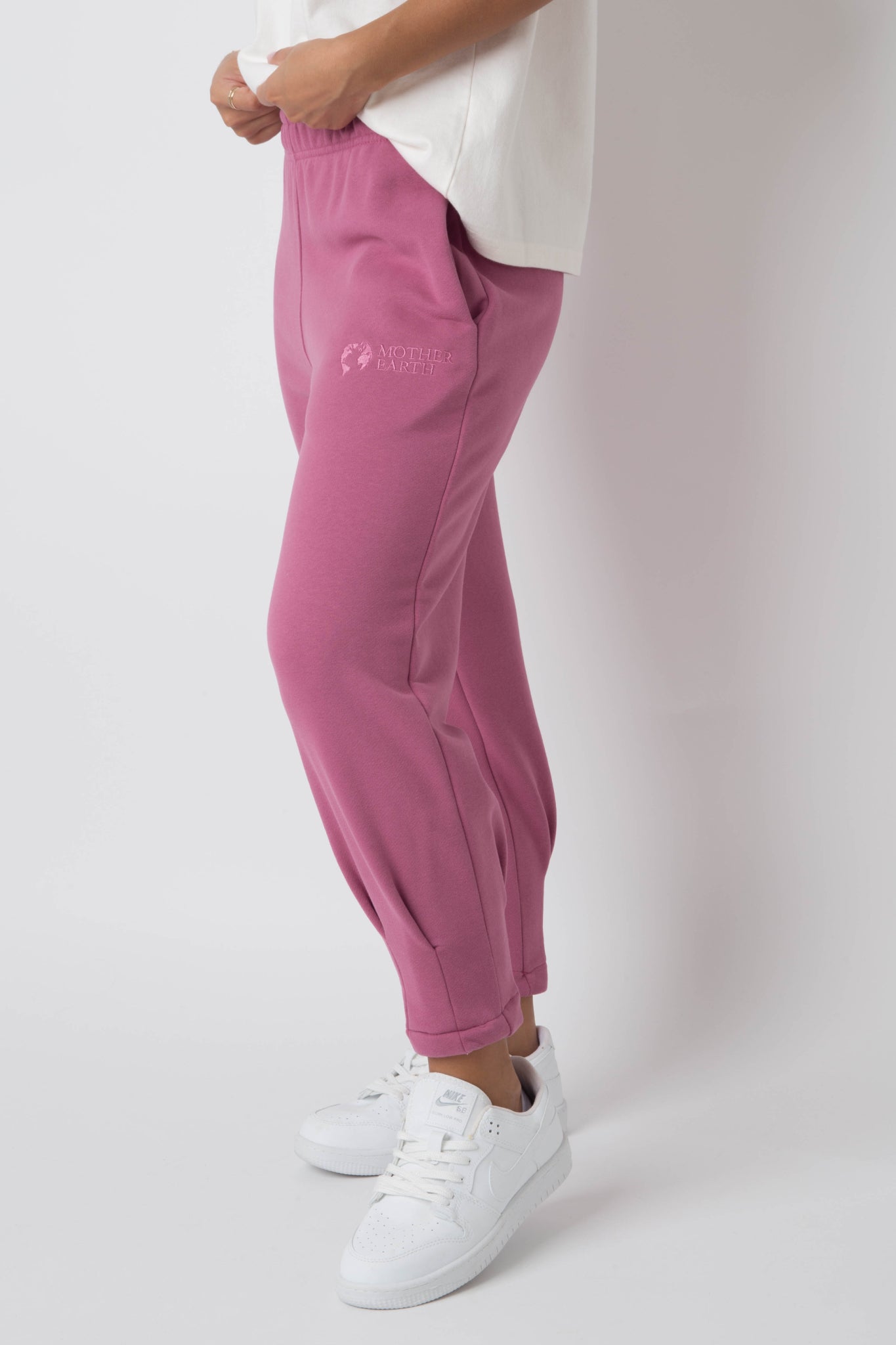 FUCHSIA TAPERED LEGS SWEATPANTS - ANACAPA