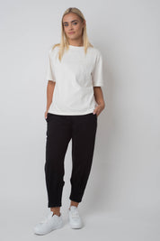 BLACK TAPERED SWEATPANTS - ANACAPA
