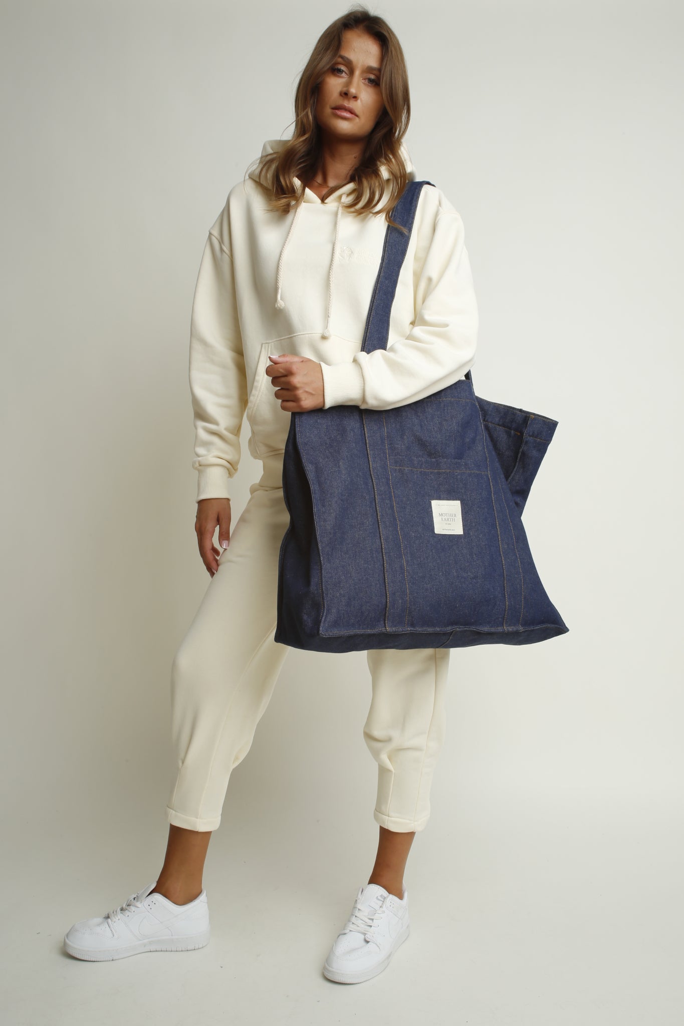JEANS SHOPPER BAG NAVY BLUE - LIDO