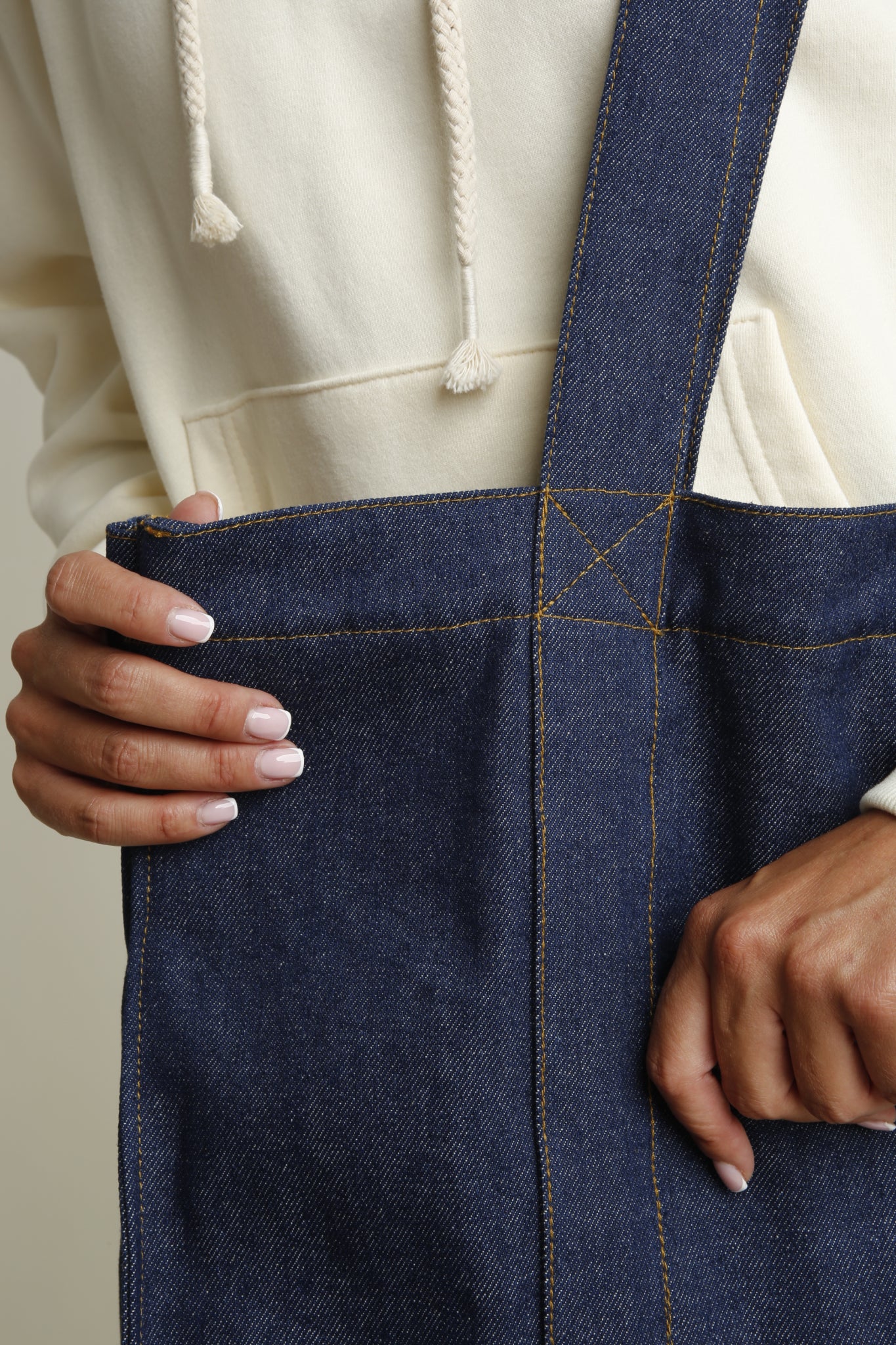 JEANS SHOPPER BAG NAVY BLUE - LIDO