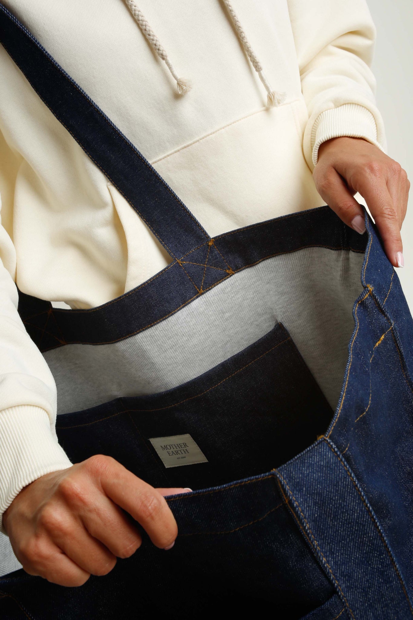 JEANS SHOPPER BAG NAVY BLUE - LIDO