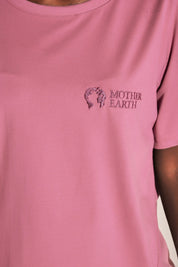 ASYMETRYCZNY T-SHIRT Z DŁUŻSZYM TYŁEM RÓŻOWY - MINORKA
